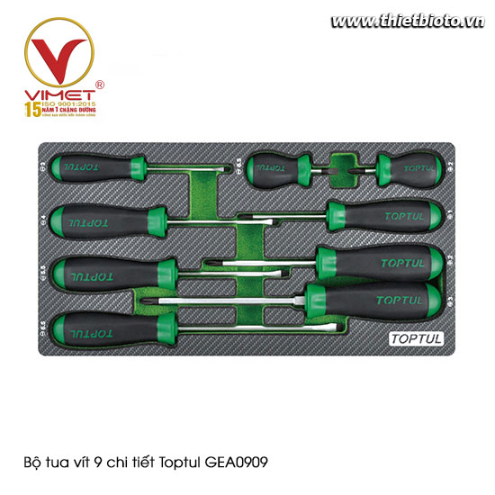 Bộ tua vít 9 chi tiết Toptul GEA0909 Vimet Corp