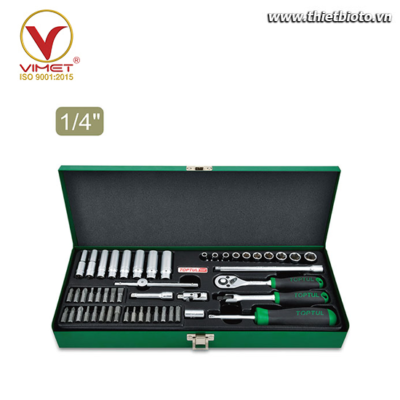Hộp đầu tuýp 1/4" 50 chi tiết TOPTUL GCAD5005