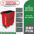 Tủ đồ nghề sửa chữa 7 ngăn 261 chi tiết Toptul GE-26106