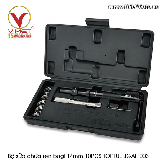 Bộ sửa chữa ren bugi 14mm 10PCS TOPTUL