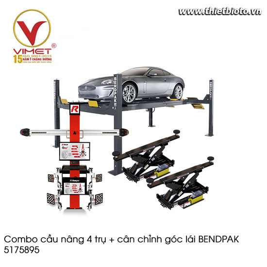 Combo cầu nâng 4 trụ + cân chỉnh góc lái BENDPAK 5175895