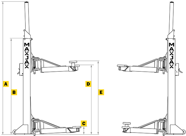 Cầu nâng 2 trụ di động Bendpak MaxJax M6K