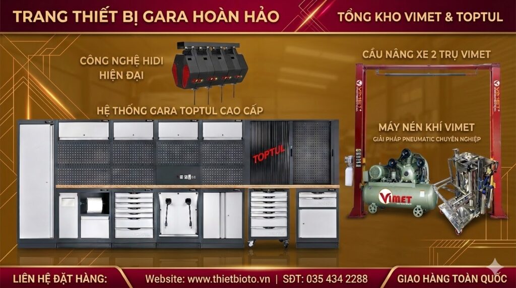 Trang Thiết Bị Gara Hoàn Hảo – Giải Pháp Toàn Diện Cho Xưởng Dịch Vụ Ô Tô